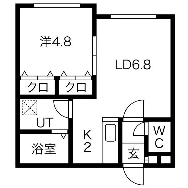 フェリス・ノルテ(1LDK/3階)の間取り写真
