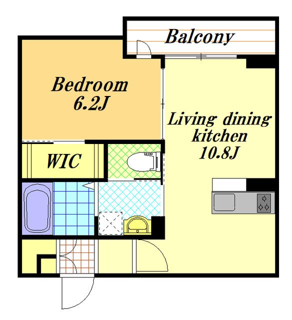 ドメイン23(1LDK/3階)の間取り写真