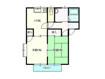 HAPPY88(2DK/2階)の間取り写真