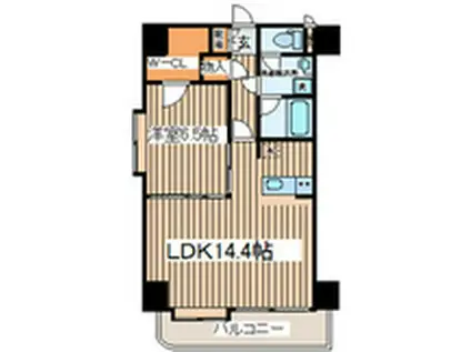 チェルボ北五番丁(1LDK/1階)の間取り写真