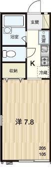 シティライフNTN(1K/1階)の間取り写真
