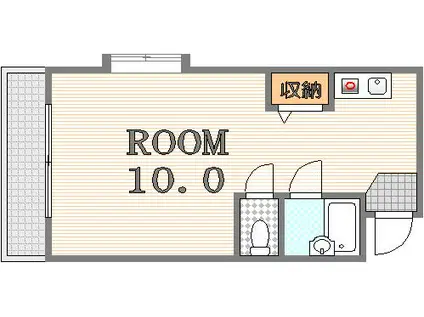 フラワービル(1K/5階)の間取り写真