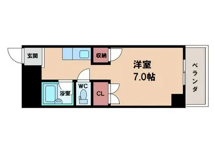 メゾン住吉弐番館(1K/4階)の間取り写真