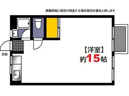 株式会社土江ビル(ワンルーム/5階)の間取り写真