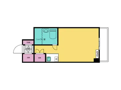 ライオンズマンション西小岩第3(ワンルーム/5階)の間取り写真