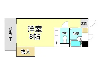 オークヒル東篠崎B(ワンルーム/5階)の間取り写真