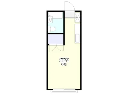 エステートピア松沢(ワンルーム/1階)の間取り写真