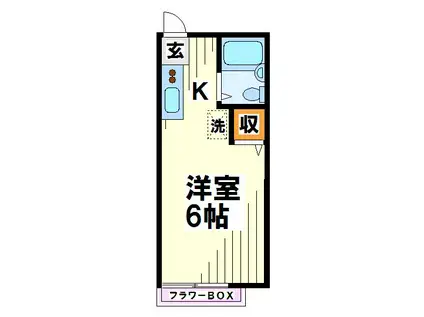 サンシティー(1K/2階)の間取り写真