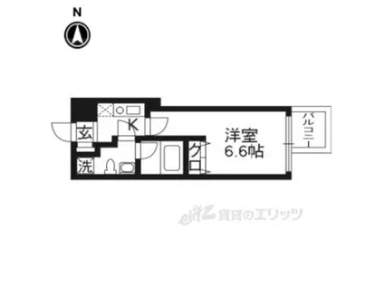 プレサンスNEO京都烏丸(1K/3階)の間取り写真