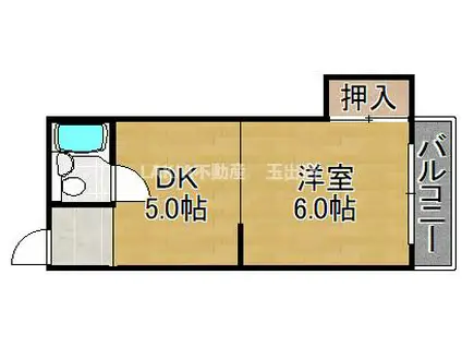 東洋マンション(1DK/4階)の間取り写真