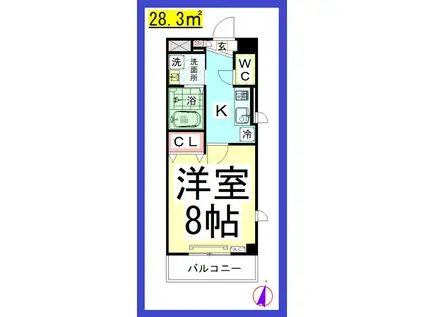 AP NOWA BUILD 5(1K/3階)の間取り写真