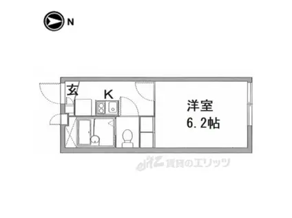 レオパレスグレイスⅣ(1K/2階)の間取り写真