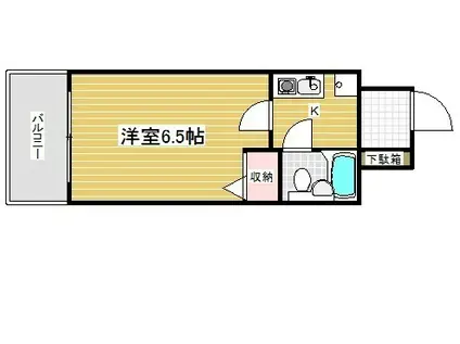 エスリード神戸(ワンルーム/4階)の間取り写真