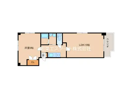 エトランゼ宮本12(1LDK/1階)の間取り写真