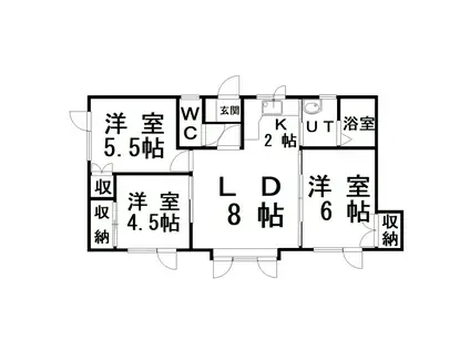 コーポアルタIII(3LDK/2階)の間取り写真