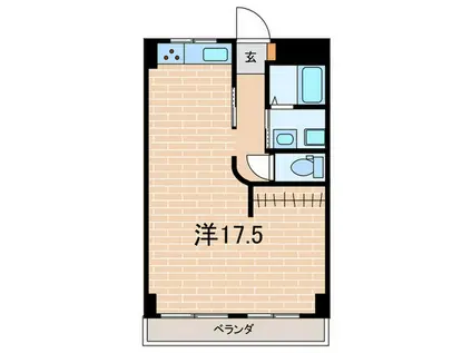 マンション神楽I(ワンルーム/3階)の間取り写真