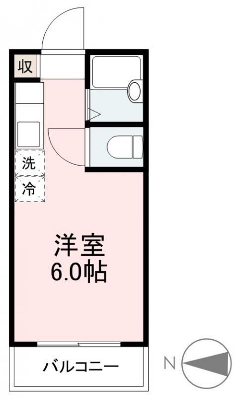 マイライフ鬼無(ワンルーム/3階)の間取り写真