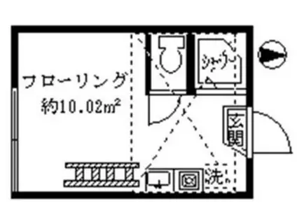 フェリスロータス(ワンルーム/2階)の間取り写真