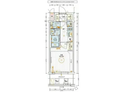 エステムコート新大阪XVフロウ(1K/8階)の間取り写真