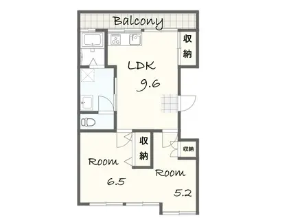 前田産業第1ビル(1DK/3階)の間取り写真
