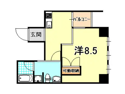 REVE(ワンルーム/2階)の間取り写真