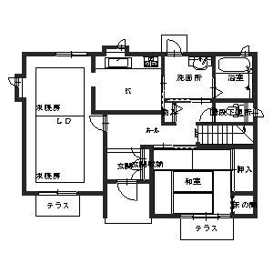 DAIKENN HILLS(4LDK/1階)の間取り写真