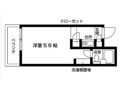 レスポワール世田谷上北沢III(ワンルーム/1階)の間取り写真