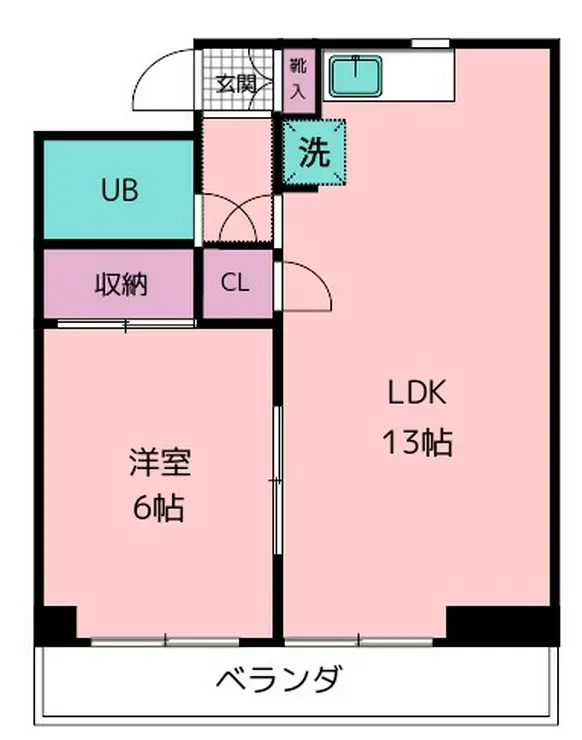 ハギワラハイツ 3階階 間取り
