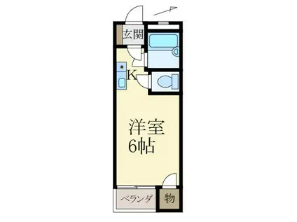 トマトハウス(ワンルーム/1階)の間取り写真