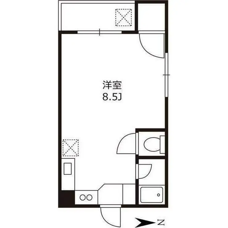 第二清水ハイツ 3階階 間取り