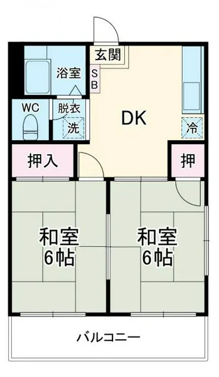 中山ハイツ 1階階 間取り