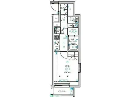 セジョリ武蔵小杉(1K/4階)の間取り写真