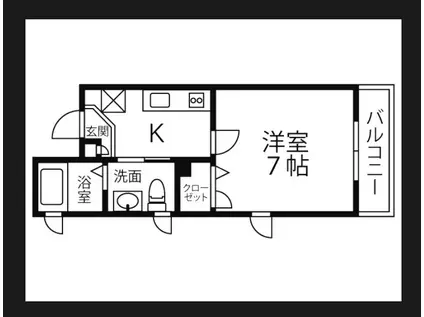 GLORIETTEII(1K/1階)の間取り写真