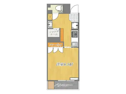 ペスパル南葛西(1K/4階)の間取り写真