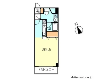 ハーベストヒルズ溝の口2(ワンルーム/5階)の間取り写真