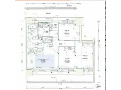ラウロ相川(3LDK/1階)の間取り写真