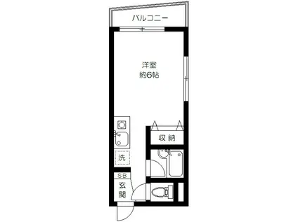 ダイヤモンドフジ(ワンルーム/2階)の間取り写真