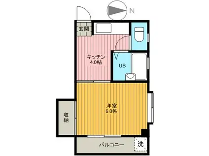 コーポ長崎(1K/3階)の間取り写真