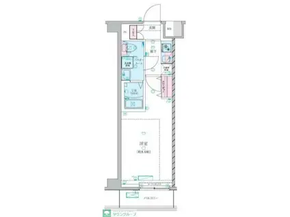 GENOVIA中野島(1K/1階)の間取り写真