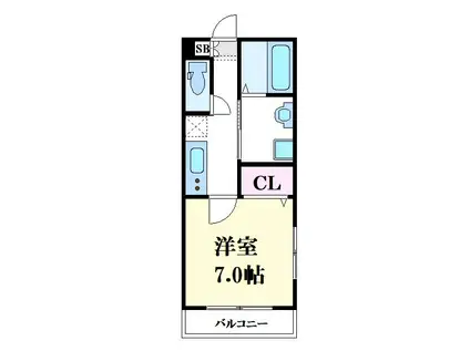 MISTRAL千代田町(1K/5階)の間取り写真