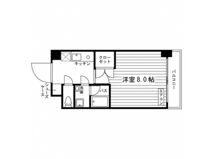 学生会館 RJR折尾南2(1K/7階)の間取り写真