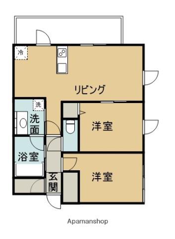 クラス平尾(2LDK/3階)の間取り写真