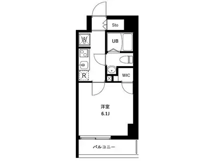 アーバンパークお花茶屋(1K/12階)の間取り写真