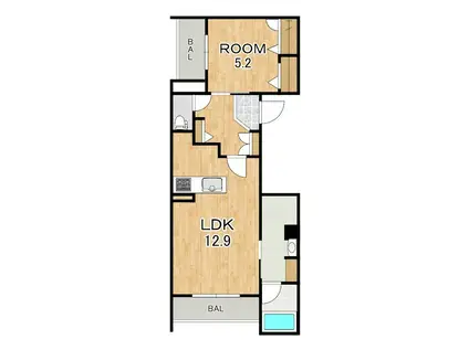 ジョイ フィールド(2LDK/2階)の間取り写真