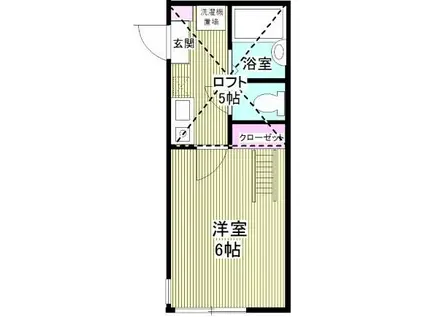 トリニティコート(1K/2階)の間取り写真