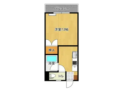 サンアメニティー都留(1K/3階)の間取り写真