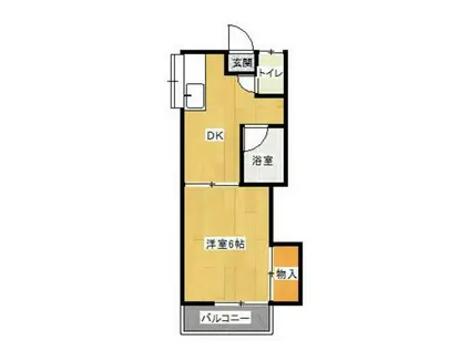 サンメイプル(1DK/2階)の間取り写真