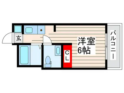 東京メトロ東西線 葛西駅 徒歩9分 4階建 築36年(ワンルーム/4階)の間取り写真