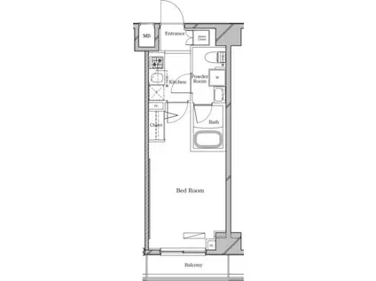 ラフィスタ中板橋(1K/3階)の間取り写真