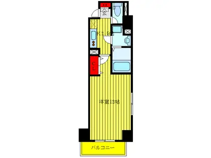 アクシス池袋(1K/6階)の間取り写真